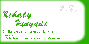 mihaly hunyadi business card