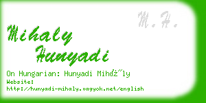 mihaly hunyadi business card